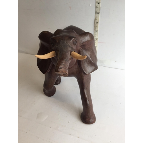 240 - Carved Elephant, Makes Elephant Noises, Battery Powered