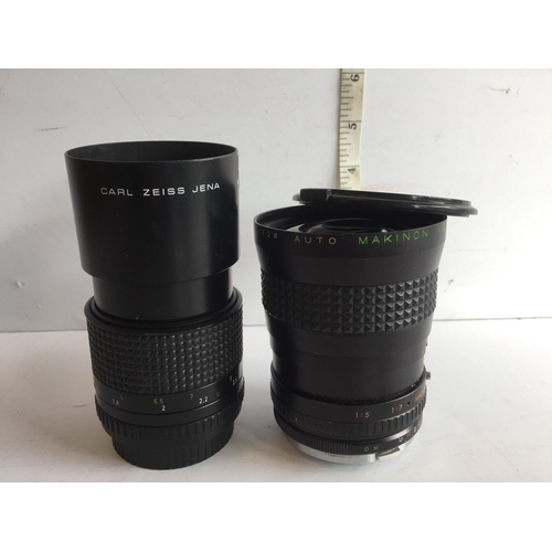 247 - 2 Camera Lenses, Carl Zeiss & Makinon