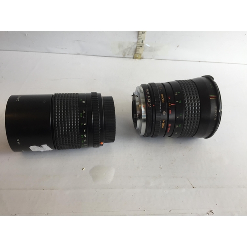 247 - 2 Camera Lenses, Carl Zeiss & Makinon