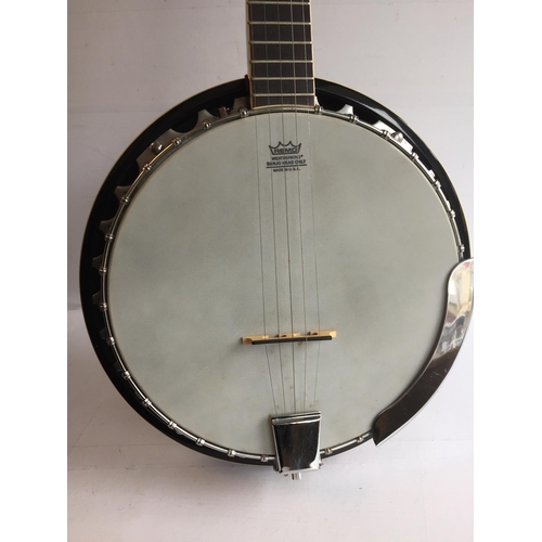 285 - A Tonewood  Left Handed  5 String Banjo with Carry Case. Lovely Condition.
 Shipping Unavailable