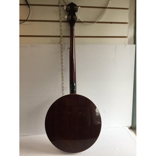 285 - A Tonewood  Left Handed  5 String Banjo with Carry Case. Lovely Condition.
 Shipping Unavailable