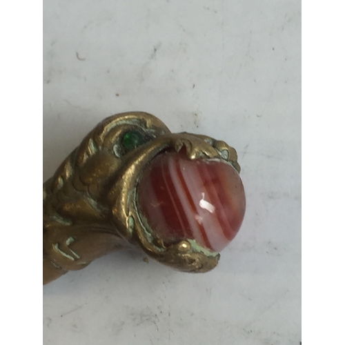 296 - Dragon with Semi Precious Stone Letter Opener