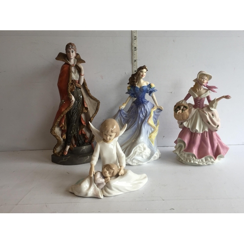 364 - 4 Assorted Figurines Inc Royal Doulton & Wedgwood.