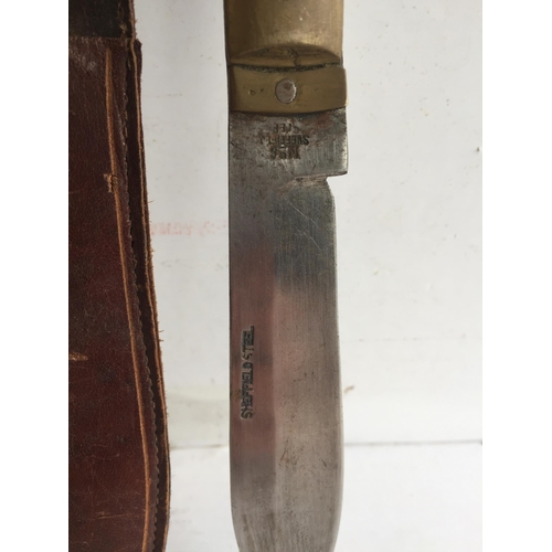 10 - Antique Sheffield Knife with Sheath