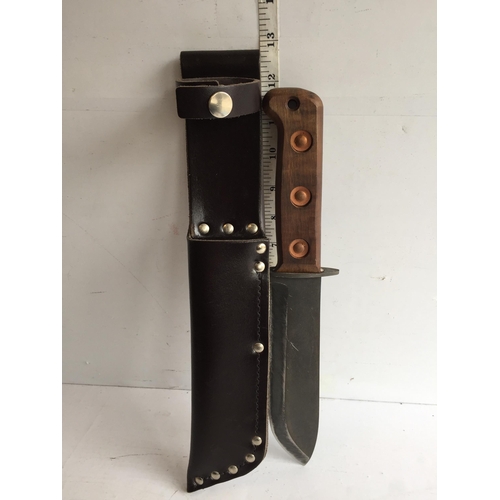 11 - Military Bowie Knife in Sheath