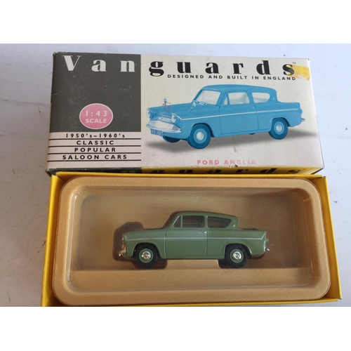 114 - Boxed Vanguard Ford Anglia Model