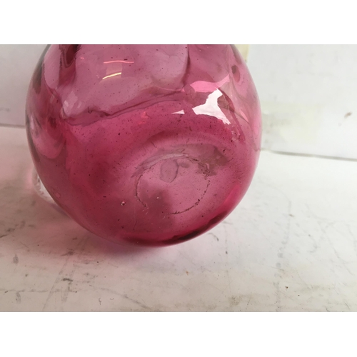 144 - Cranberry Glass jug