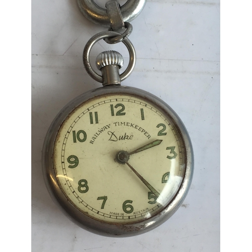 199 - Duke Railway Pocket Watch, Station Masters