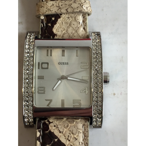 206 - Guess Watch with Box & Spare Straps