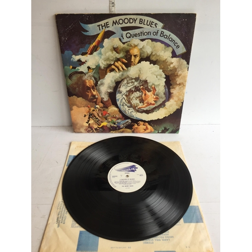 247 - Moody Blues, Question of Balance Lp Record, Good Condition