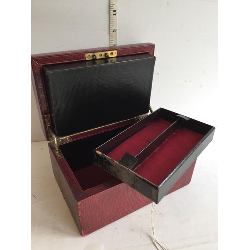 255 - Good Quality Jewellery Box with Spare Key