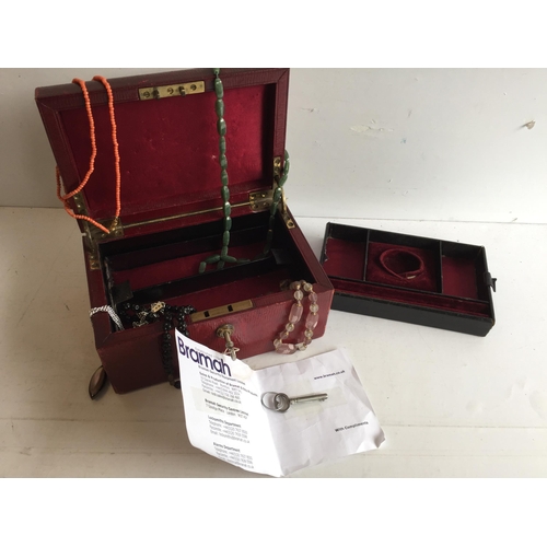 255 - Good Quality Jewellery Box with Spare Key