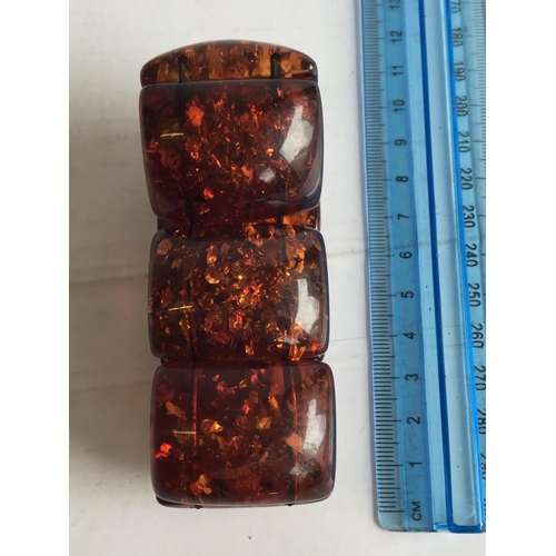 286 - Old Amber Bangle, 88 grams