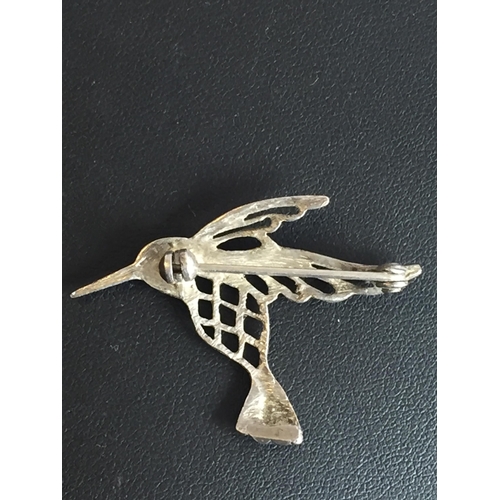 308 - Silver Bird Brooch