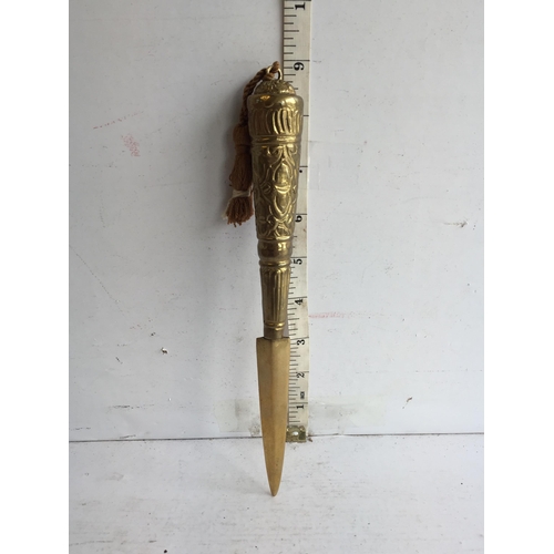 352 - Ornate Brass Handle Letter Opener