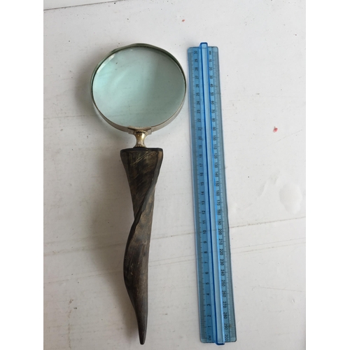 353 - Horn Handled Magnifying Glass