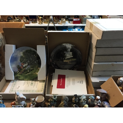 357 - Box of Assorted Items Inc Pewter, Collector Plates & Other. Shipping Unavailable