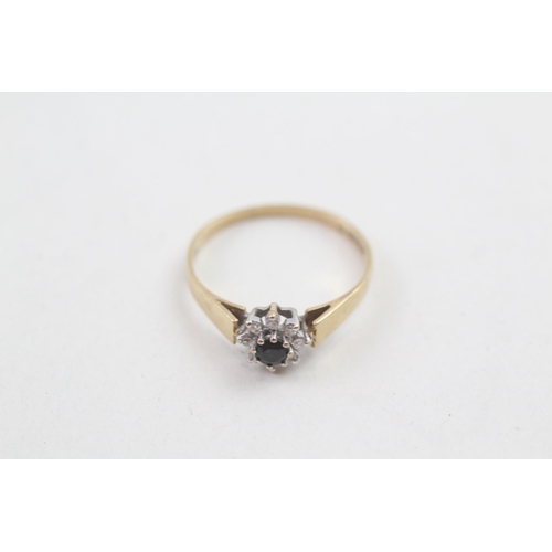 18 - 9ct gold sapphire & diamond posey ring