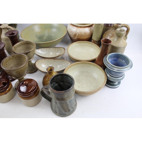 45 - Collection Of Studio Pottery Items
Inc Bowls Goblets Jars Vases MCM
Homeware, Shipping Unavailable