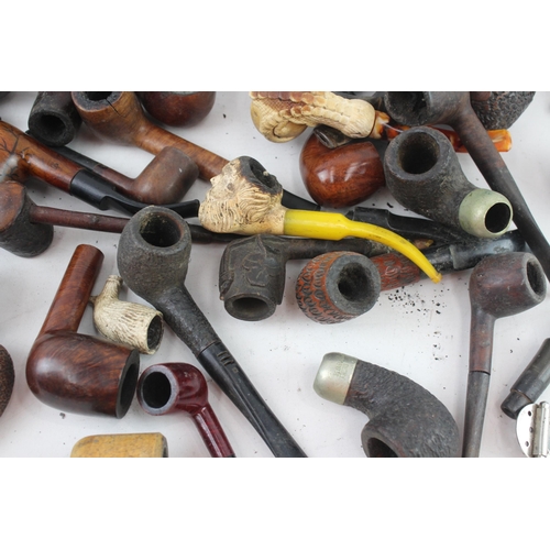 59 - Estate Pipe Job Lot Vintage Briar
Wood Bowls Bits Stems For Spares /
Restoration