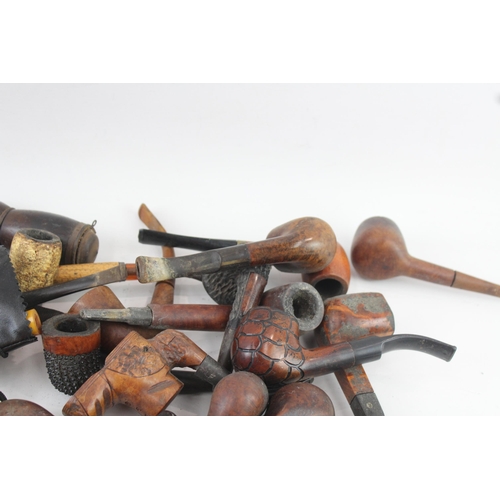 59 - Estate Pipe Job Lot Vintage Briar
Wood Bowls Bits Stems For Spares /
Restoration