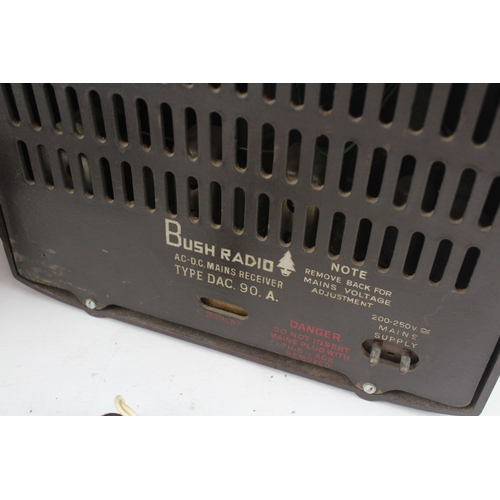 66 - Bush DAC 90 Bakelite Valve Radio x 2