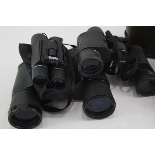 72 - Vintage Binoculars Inc Miranda,
Prinzlux & Bushnell Etc Working w/
Cases x 6