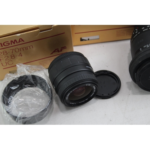 84 - Auto Focus Camera Lenses Inc Sigma
28-200mm & Sigma 28-70mm w/
Boxes Working x 2