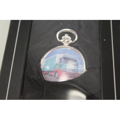 94 - Mens Eddie Stobart Pocket Watch
Lorry Themed Hand Wind Working x
3