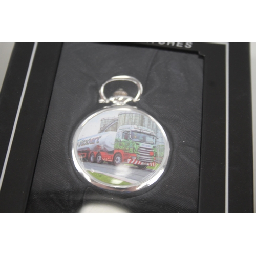 94 - Mens Eddie Stobart Pocket Watch
Lorry Themed Hand Wind Working x
3