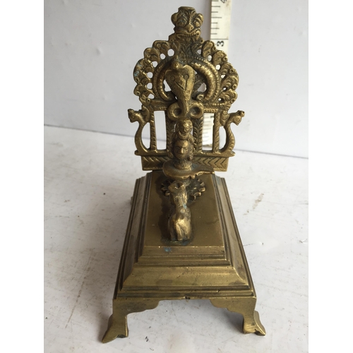 95 - Antique Old Hand Crafted Brass God Holy Religious Bajot