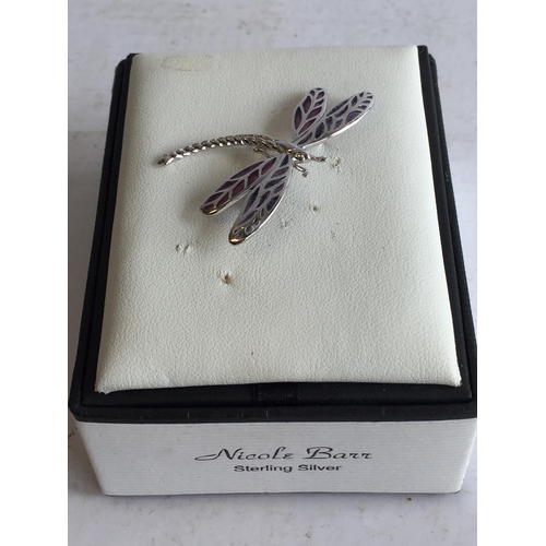 112 - Nicole Barr Silver Dragonfly Brooch