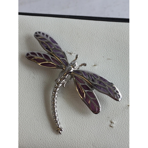 112 - Nicole Barr Silver Dragonfly Brooch