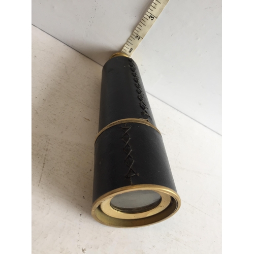 96 - Brass & Leather Telescope