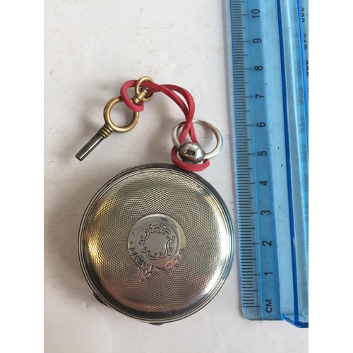 101 - Lovely Condition Silver Full Hunter Pocket Watch with Key