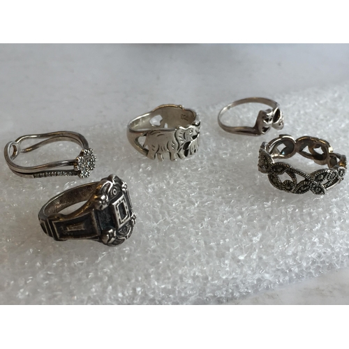 54 - Selection of Vintage Silver Rings