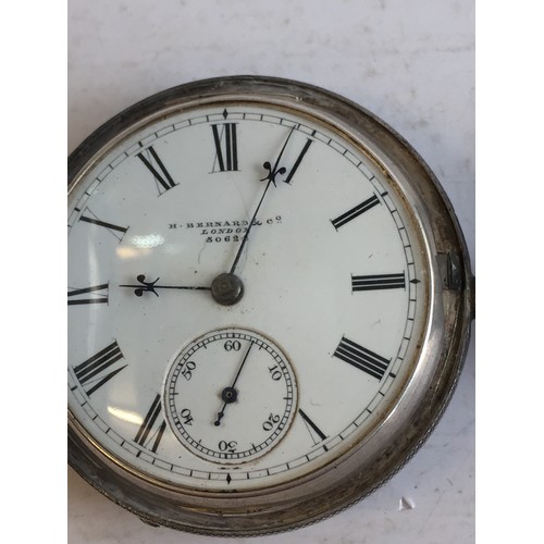 101 - Lovely Condition Silver Full Hunter Pocket Watch with Key