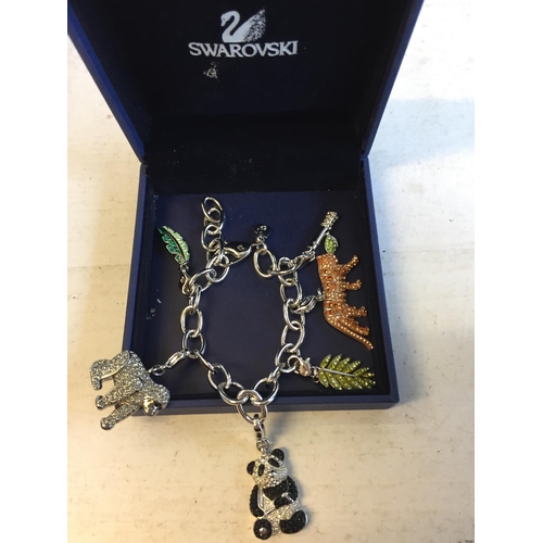172 - Swarovski Charm Bracelet in original Box