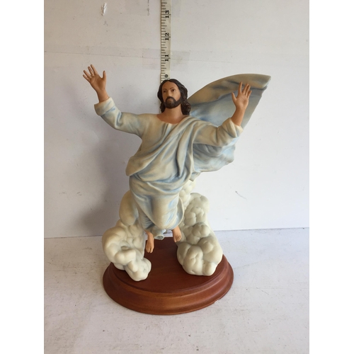 67 - Transfiguration Porcelain Figure on Wood base