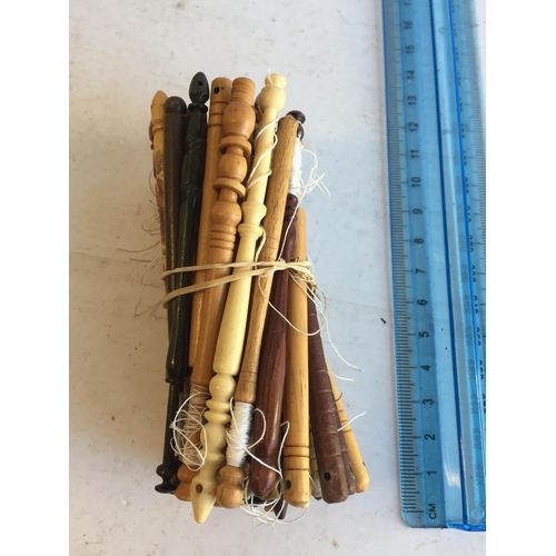 158 - Large Selection of Lace Making Bobbins