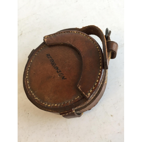 247 - Antique Brass Military Issue Clinometer By Short & Mason, London 1908 in original Case