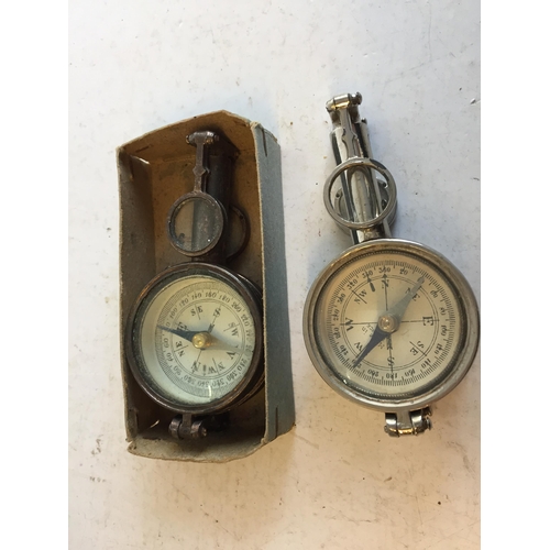 252 - Two Unusual Multi Function Compass Skeleton Binocular Gadgets, One in Original Box