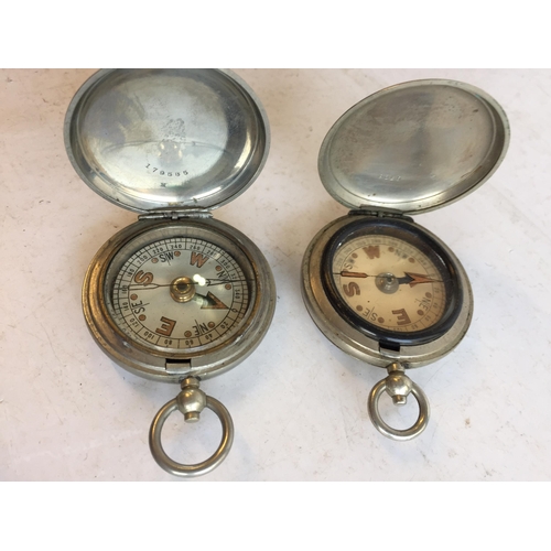 256 - 2 Pocket Watch Style Compasses