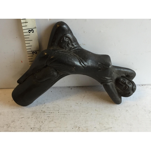 262 - Bronze Posing Lady Walking Stick Top