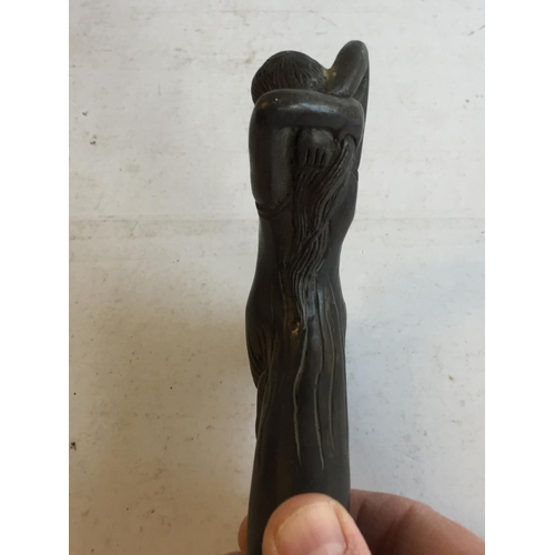 262 - Bronze Posing Lady Walking Stick Top