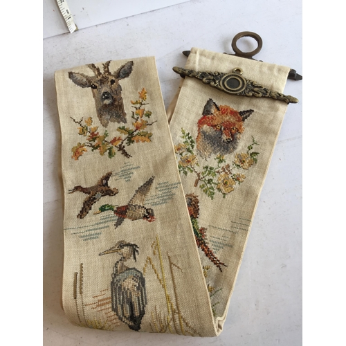 280 - Wall Hanging Tapestry With Brass Fittings