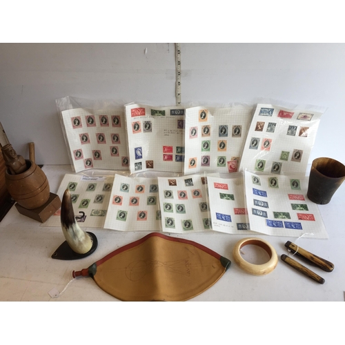 286 - Very Good Box of Assorted Collectables Inc Vintage Bone Handle Knife etc