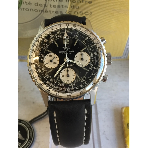 50A - 1970's Breitling Navitimeter Twin Jet Gents Wrist Watch with Brand New Breitling Strap, with Origina... 