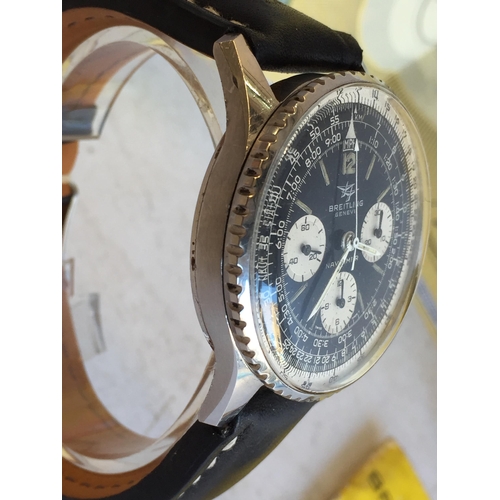 50A - 1970's Breitling Navitimeter Twin Jet Gents Wrist Watch with Brand New Breitling Strap, with Origina... 