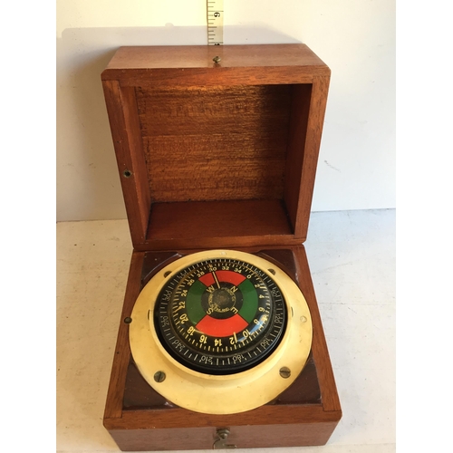 65 - Vintage Suunto Compass in Fitted Wood case. Made in Finland